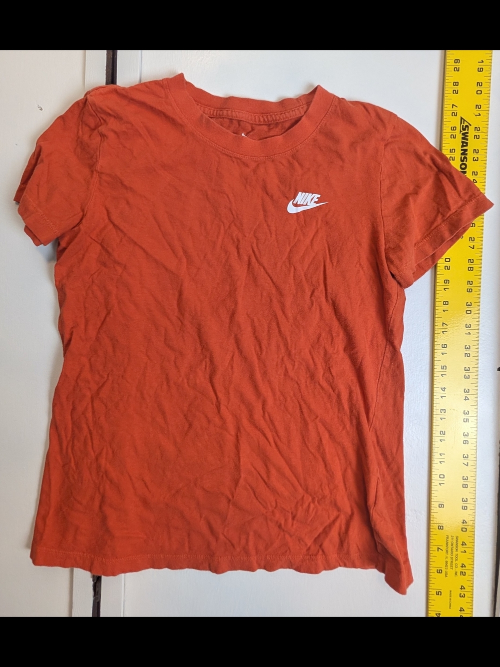 Nike Women's Orange Short-Sleeve Logo Tee